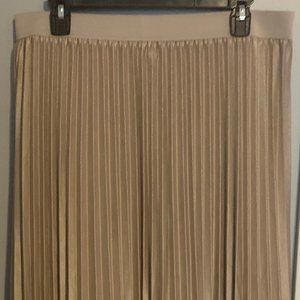 Rachel Zoe Shining Beige Pleated Skirt